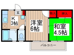 カスヤハイツAの物件間取画像